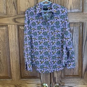 NWT J. Crew Women’s Silk Blouse with Print